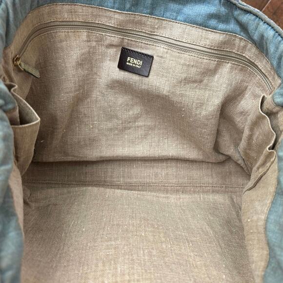 Fendi Denim Logo Tote - Picture 5 of 9